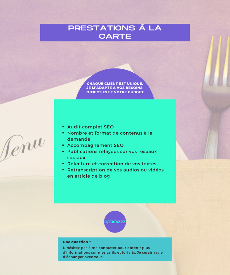 Pack à la carte SEO